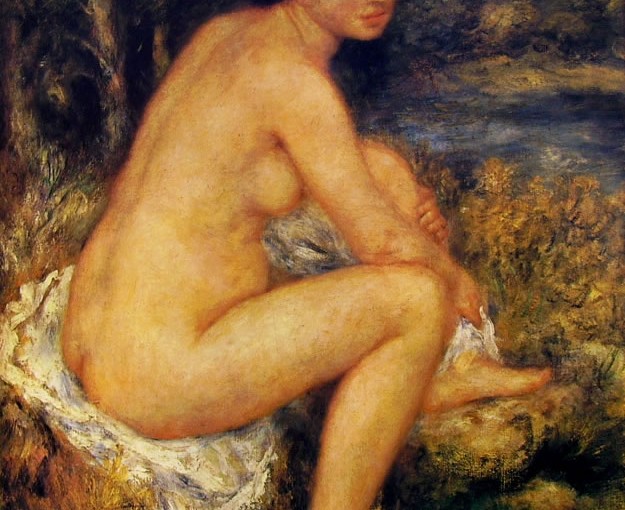 Pierre-Auguste Renoir: Bagnante che si asciuga un piede, 65 x 55 Orangerie Parigi.